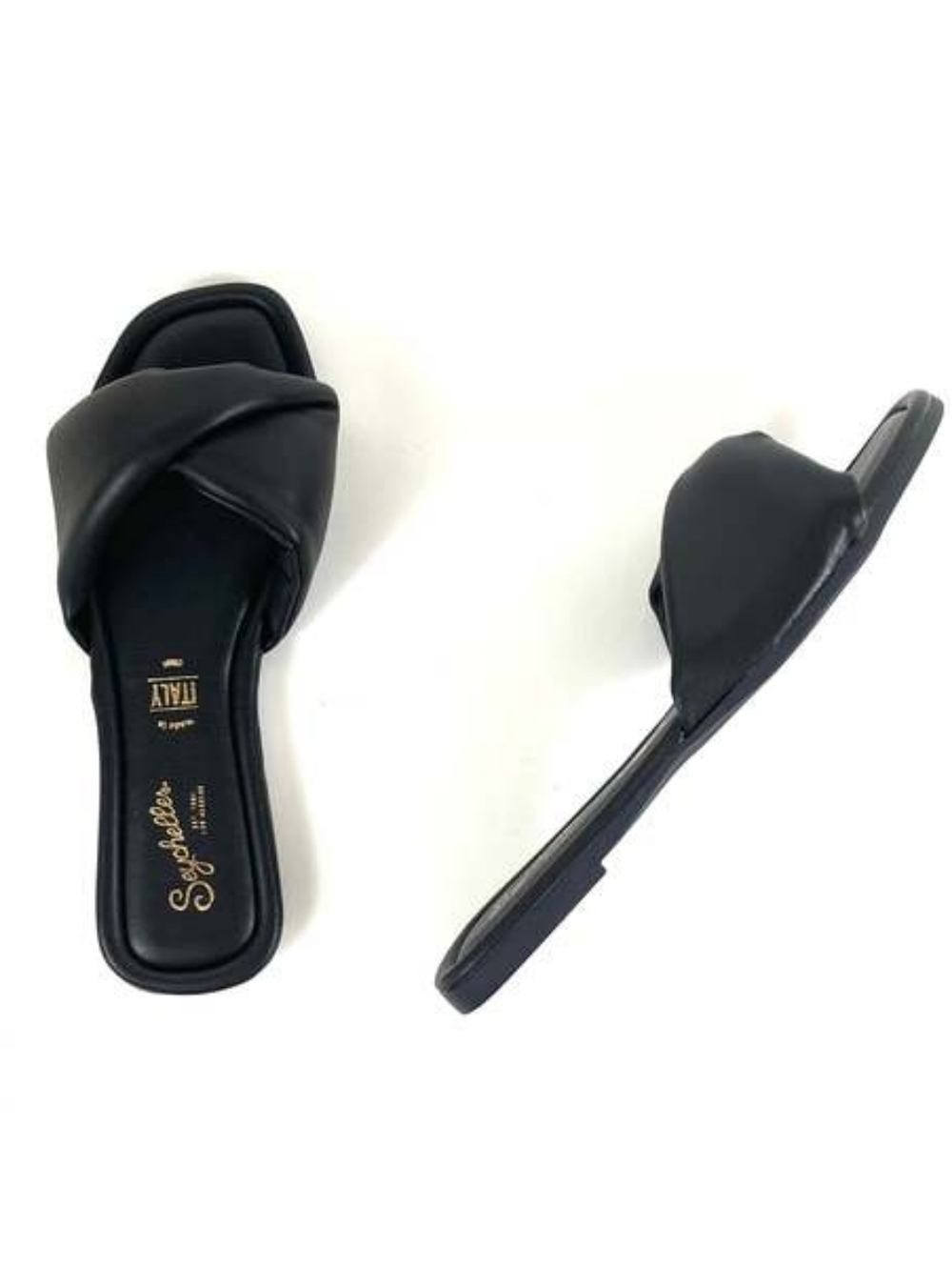 Seychelles Black Padded Breath Of Fresh Air Sandals